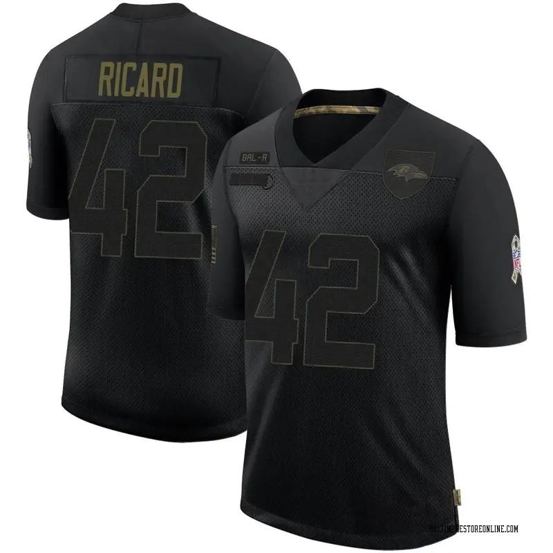 Black Youth Patrick Ricard Baltimore Ravens Limited 2020 Salute To Service Jersey